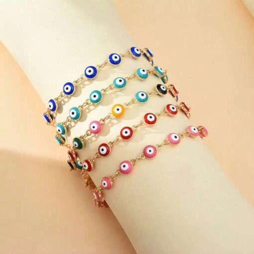 41099 - Pulsera acero ojo turco esmaltado