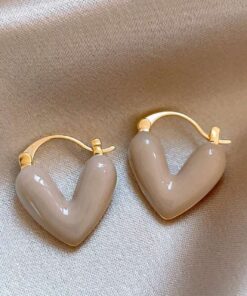 80089 - Zarcillos corazon esmaltado