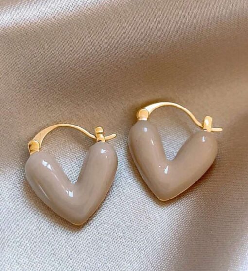 80089 - Zarcillos corazon esmaltado