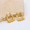 80085 - Zarcillos dorados acero tipo U