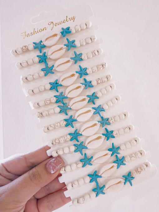 41018 - Pulsera azul marina con piedra natural