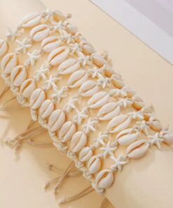 41018-1 Pulsera blanca marina con piedra natural