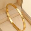 41098 - Pulsera acero trebol cristal