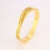 41015 - Pulsera acero dorada multi linea