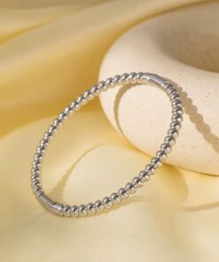 41067 - Pulsera Plateado acero bolitas