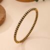 41096 - Pulsera acero ondas negra