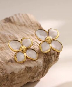 80003 - Zarcillos acero esmaltado