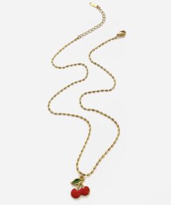 21030-1 Collar cereza Mediana Acero