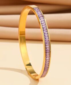 41088 - Pulsera dorada Acero cristales negro