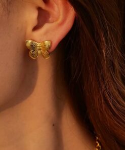 80017 - Zarcillos de mariposa en acero