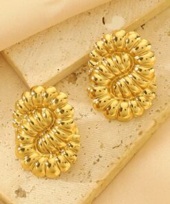 80014 - Zarcillo Acero abstracto