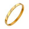 41092 - Pulsera Acero con lineas de cristales