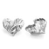 80149 - Zarcillos Plateado corazon con muecas
