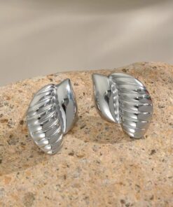 80148 - Zarcillos Plateado acero alas