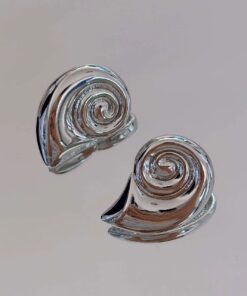 80151 - Zarcillos Plateado acero caracol