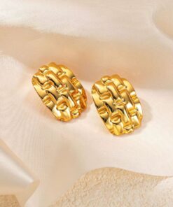 80152-1 Zarcillos Dorado acero tortuga