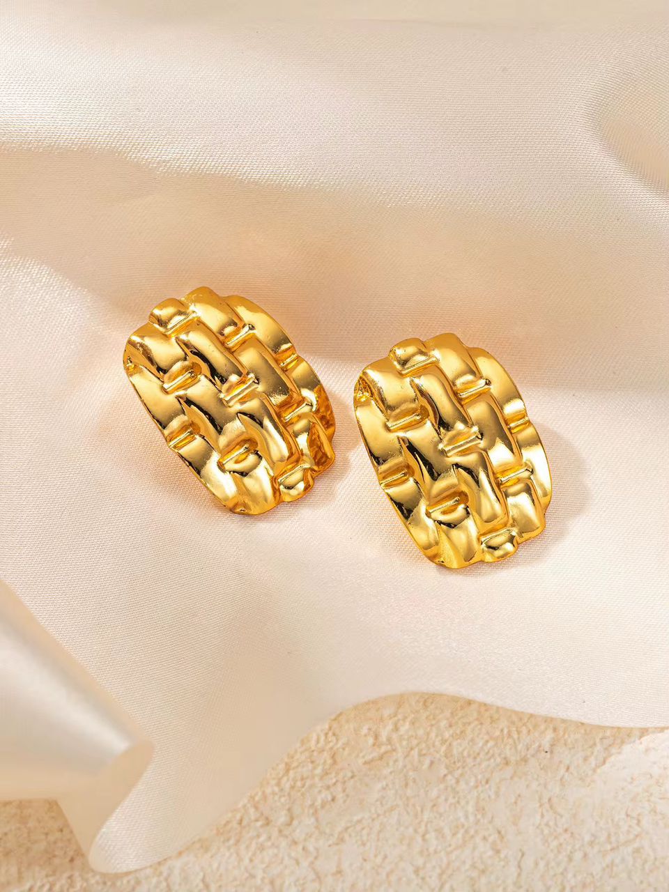 80152-1 Zarcillos Dorado acero tortuga