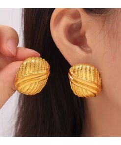 80160 - Zarcillos Acero dorado