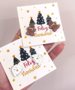 Alternative view of 80161 - Zarcillos acrilicos navidad esmaltado figuras