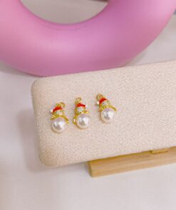 20325 - Dije navidad muñeco de nieve perla