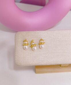 20337 - Dije navidad muñeco de nieve con perlas