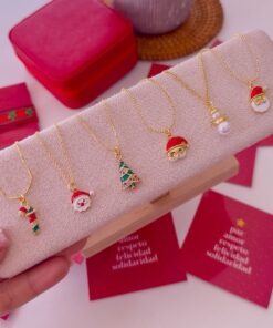 21028 - Collar armado navideño esmaltado