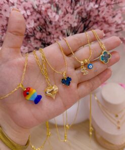 #4 - Combo 5 Collares Armados Azul claro