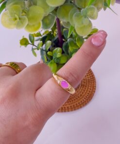 30003-1 Anillo corazon esmaltado Rosado