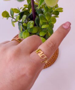 30029 - Anillos Acero dorado love grueso