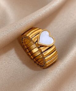 30055 - Anillo Acero estirable dorado