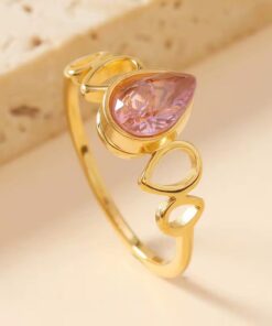 30058 - Anillo Acero Ovalo morado