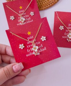 21076 - Set Armado flor blanca