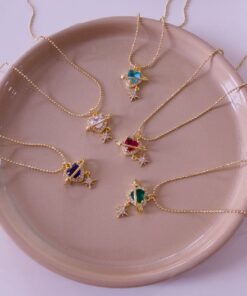 Alternative view of 21005 - Collar armado corazon con estrella transparente