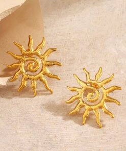 80162 - Zarcillos sol acero