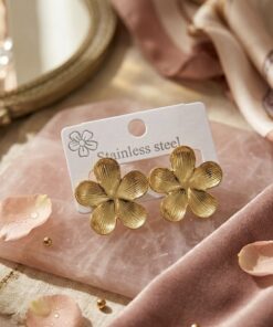 80006- Zarcillos acero esmaltada