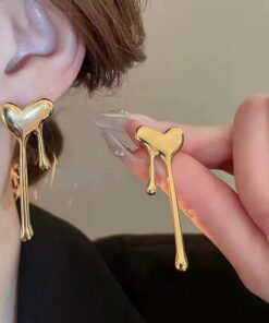 80058 - Zarcillos Acero dorado