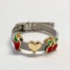41094-1 brazalete acero frutal plateado