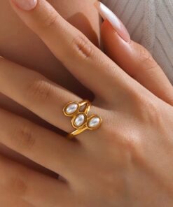 30023 - Anillos Acero dorado