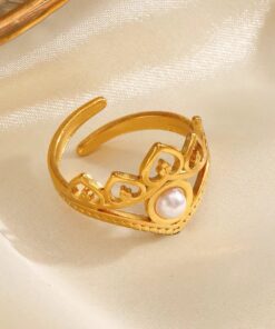 30025 - Anillos Acero dorado