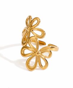 30076 - Anillo Acero Dorado