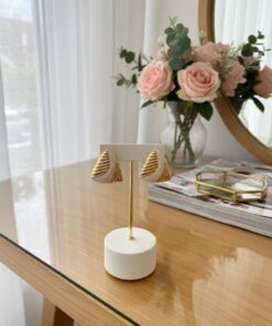 80002-1 Zarcillos acero triangulo esmaltado blanco