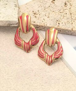 80153 - Zarcillos acero V esmaltados