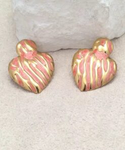 80155 - Zarcillos Acero esmaltado naranja