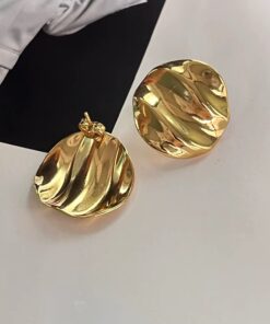 80126 - Zarcillos dorados acero