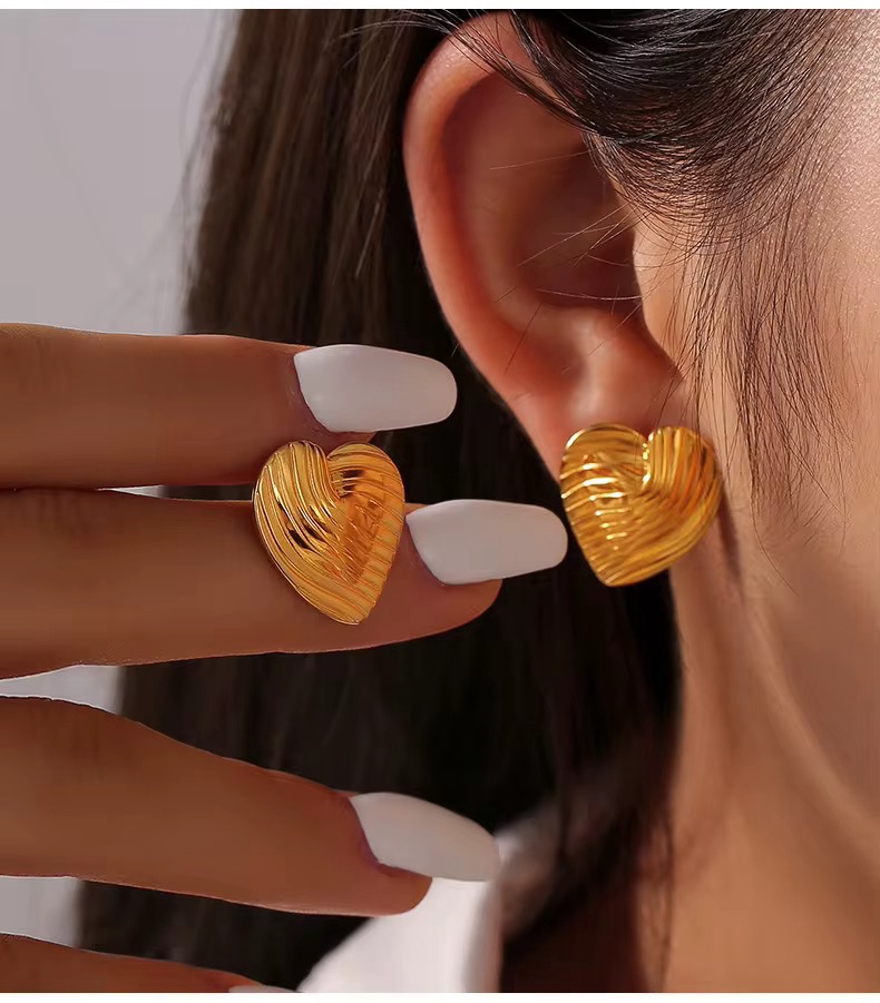 80115 - Zarcillo Acero corazón