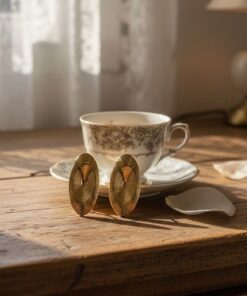 80199 - Zarcillo acero dorado