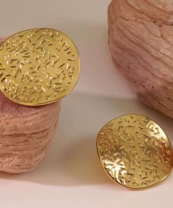 80198 - Zarcillo acero dorado