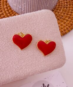 20281 - Dije corazon esmaltado rojo