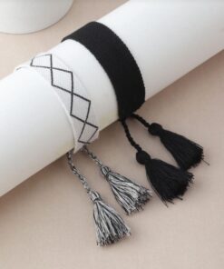 41006-9 Pulsera tela negro