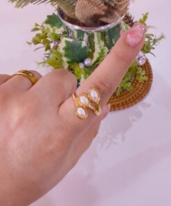 30080 - Anillo Acero perla ovalado